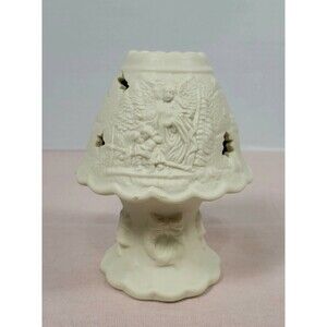 Holiday Tealight Votive Lamp Christmas Candle Holder Lamp Guardian angel ceramic